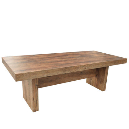 HAZEL THICK TOP DINING TABLE - 2400(L) X 1050(W) - ANTIQUE OAK