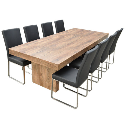 HAZEL THICK TOP DINING TABLE - 2400(L) X 1050(W) - ANTIQUE OAK