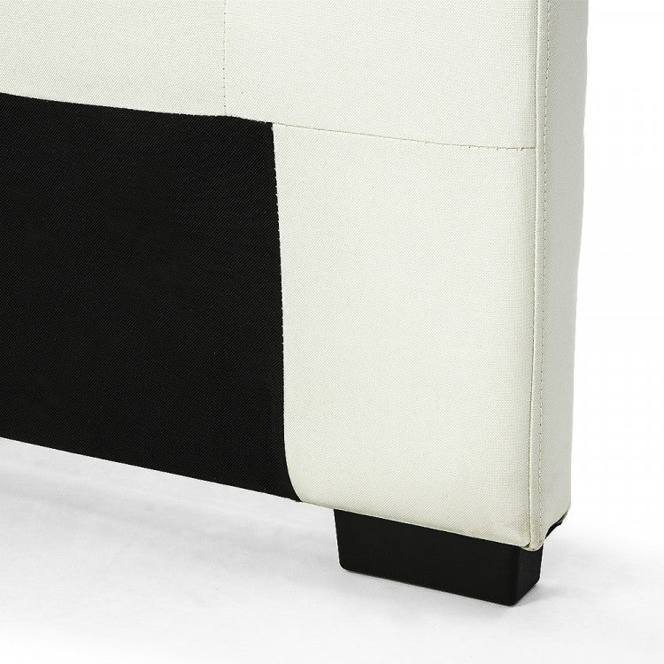 QUEEN VINCCI FABRIC HEADBOARD ONLY - BEIGE