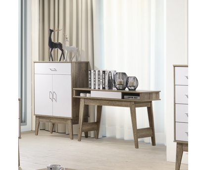 BARTEL SCANDINAVIAN CONSOLE / HALLWAY TABLE - 1200(W) - OAK / WHITE
