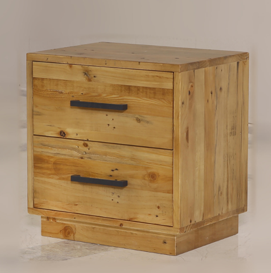 Syracuse 2 Drawer Bedside Table - (MODEL:1-21-7-21-19-20) - Rustic
