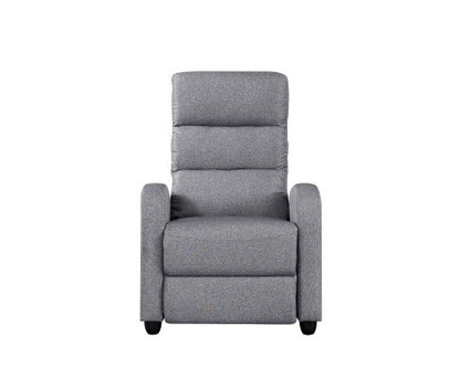 HARAN LINEN FABRIC RECLINER  ARMCHAIR - GREY