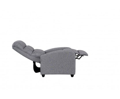 HARAN LINEN FABRIC RECLINER  ARMCHAIR - GREY