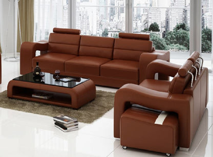 BENSALEM 3S + 2S LEATHERETTE   LOUNGE SUITE (MODEL-F3008D)  - ASSORTED COLOURS