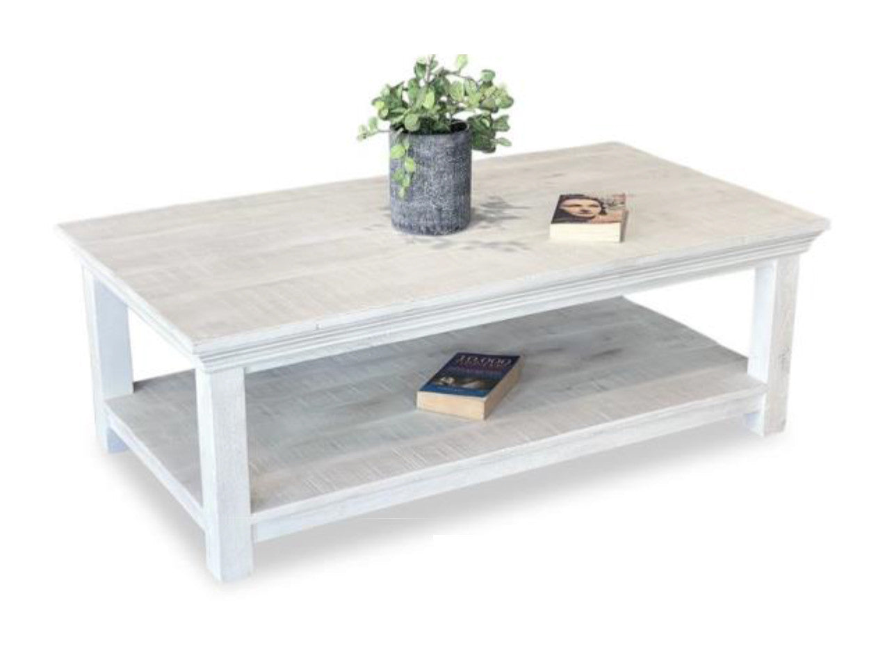 JAKARTA COFFEE TABLE - 450(H) X 1300(W) X 700(D) - WHITE