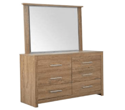 DOUBLE OR QUEEN JEFFREY 6 PIECE (THE LOT) BEDROOM SUITE (MODEL:3-18-5) - DARK OAK OR WALNUT