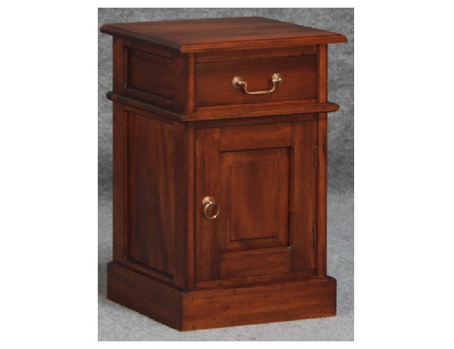 1 SOLID DOOR 1 DRAWER BEDSIDE (BS 101 PN) - WHITE (NOT AS PICTURED)