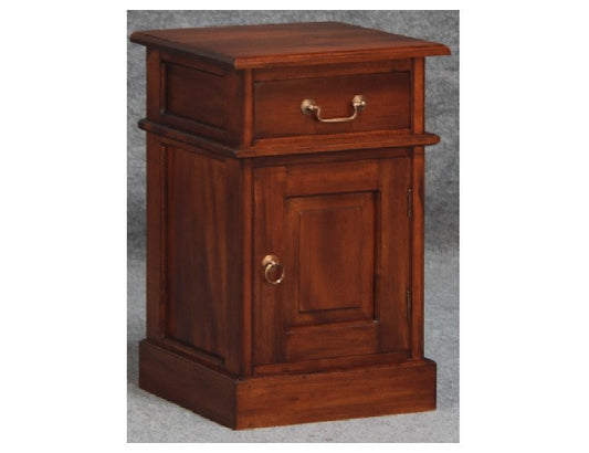 1 SOLID DOOR 1 DRAWER BEDSIDE (BS 101 PN) - WHITE (NOT AS PICTURED)