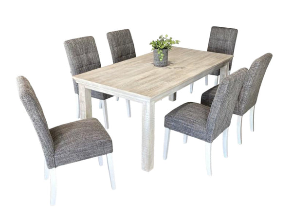 JAKARTA DINING TABLE - 760(H) X 1760(W) X 900(D) - WHITE