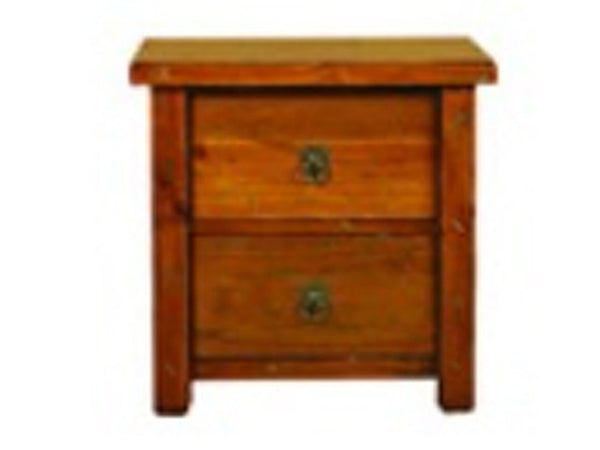 KIMBERLEY 2 DRAWER BEDSIDE TABLE - RUSTIC