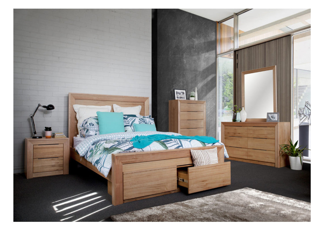 Lucille King 5 Piece (DRESSER) Bedroom Suite - Messmate Clear