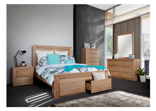 Lucille King 6 Piece (THE LOT) Bedroom Suite - Messmate Clear