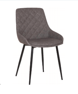 LAGO LEATHERETTE DINING CHAIR - GREY