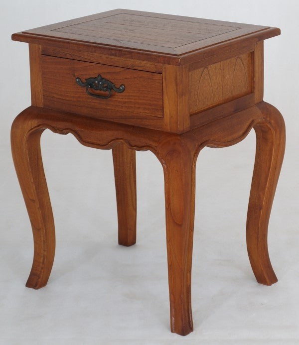 FRENCH PROVINCIAL 1  DRAWER  BEDSIDE TABLE (LT 001 FP)  - WHITE
