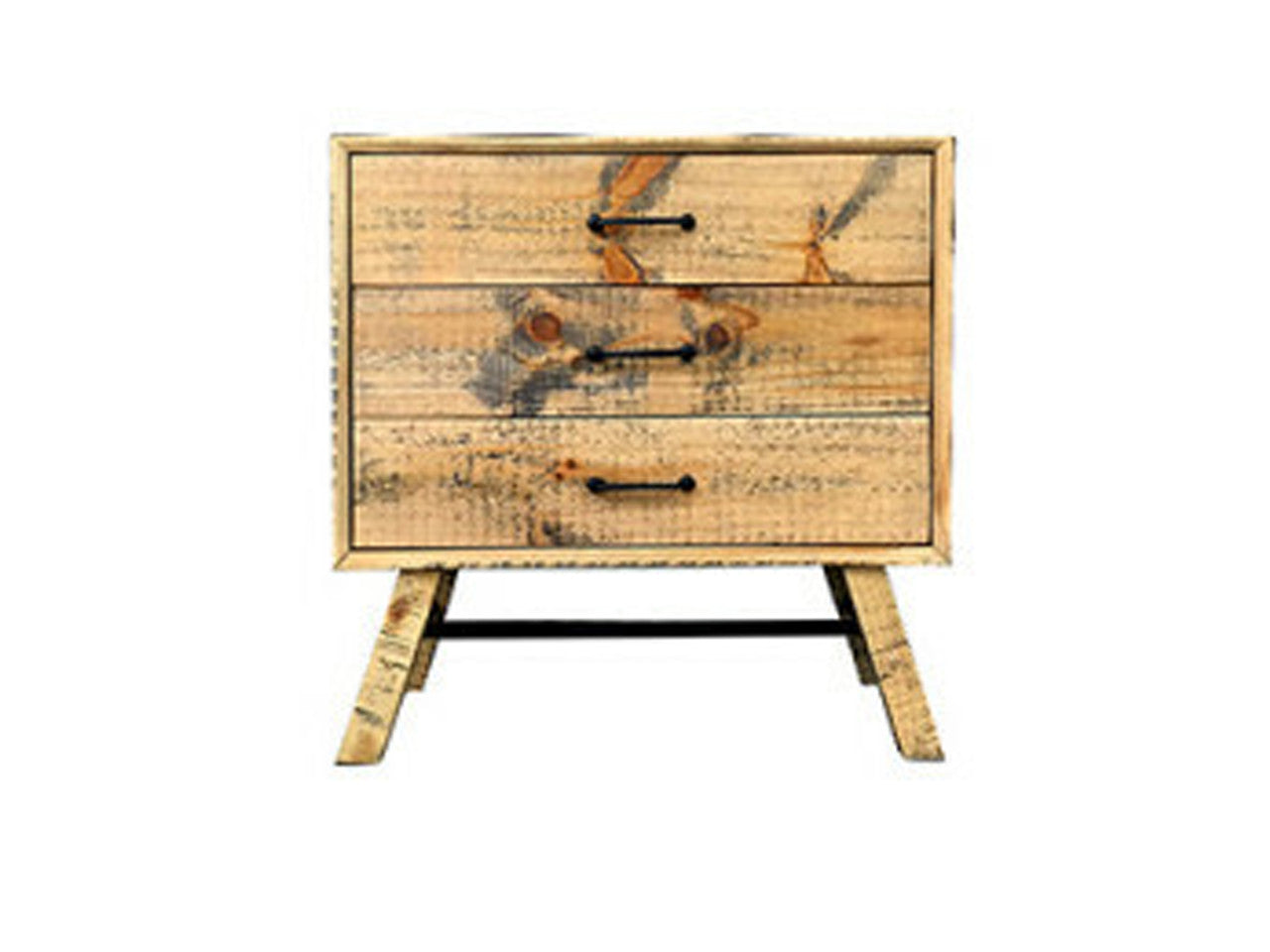 LUCINDA 3 DRAWER BEDSIDE TABLE - AS PICTURED