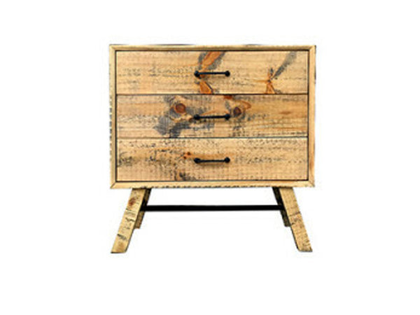 LUCINDA 3 DRAWER BEDSIDE TABLE - AS PICTURED