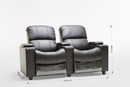 SOPHIE (212) LEATHER/ETTE COMBINTATION PUSHBACK TWIN RECLINER