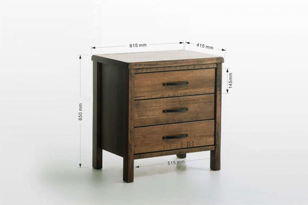 NEW YORK (289) BEDSIDE - RUSTIC ASH