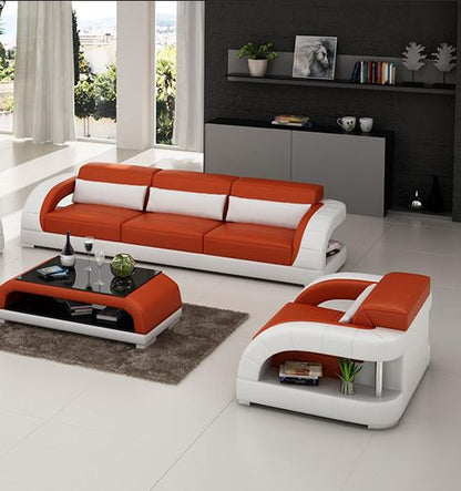 DANLILY (G8016D) 3 SEATER + 1 SEATER + 1 SEATER LOUNGE  -  CHOICE OF LEATHER AND ASSORTED COLOURS AVAILABLE