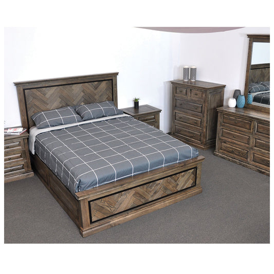 MOSAIC QUEEN 5  PIECE (DRESSER)  BEDROOM SUITE - ASH OAK