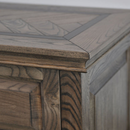 MOSAIC OAK WOOD 5 DRAWER SPLIT - TOP TALLBOY - ASH OAK
