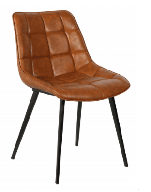 NANTES LEATHERETTE DINING CHAIR - TAN