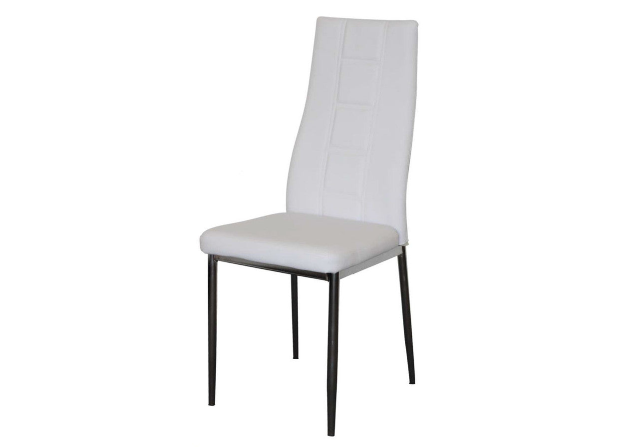 NARELLAN LEATHERETTE DINING CHAIR - WHITE