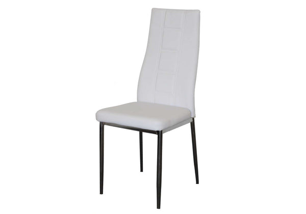 NARELLAN LEATHERETTE DINING CHAIR - WHITE
