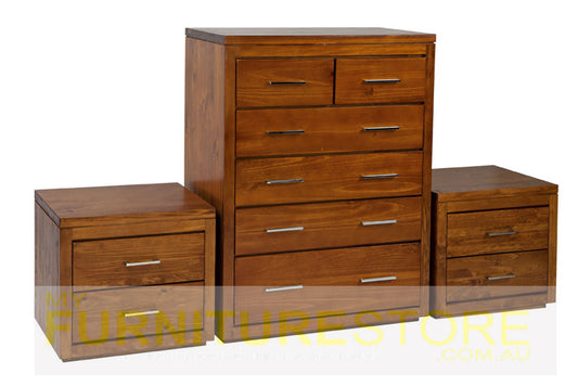 Narrabeen 3 Piece Chest Set (NTR182) - Baltic(#215) , Walnut (#219) Or Greywash (#501)