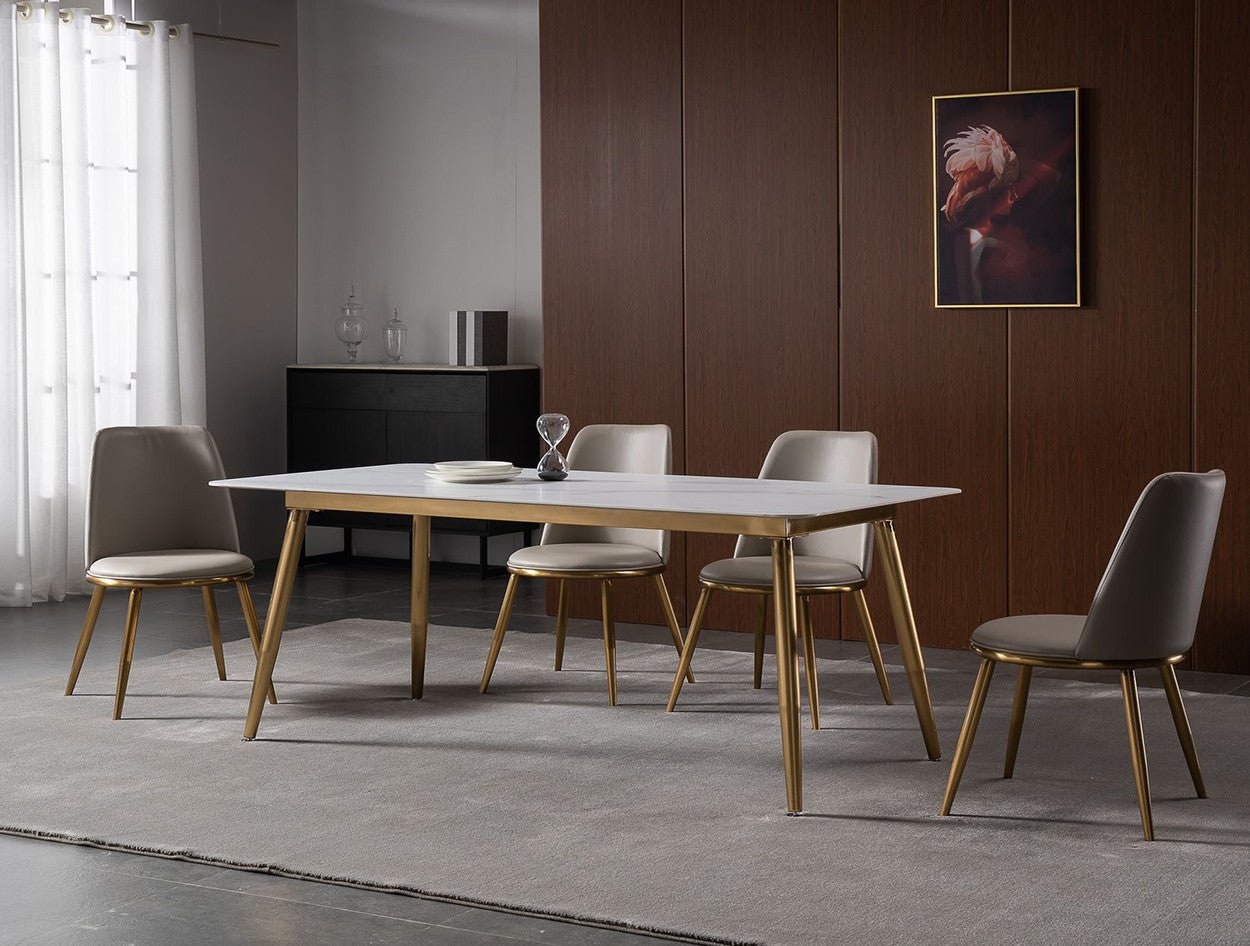 Tessa (1016A) Dining Table - 1300(W) X 700(D) - Gold