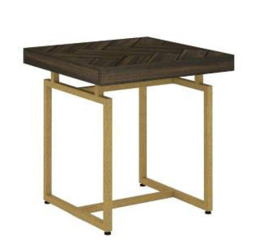 Country Lamp Table With Metal Legs (18-15-13-1) - Tesky