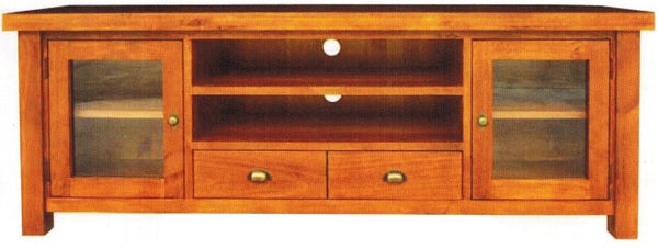 OHIO TV UNIT 2 DOORS AND 2 DRAWERS 680(H) x 1900(W) - BLACKWOOD