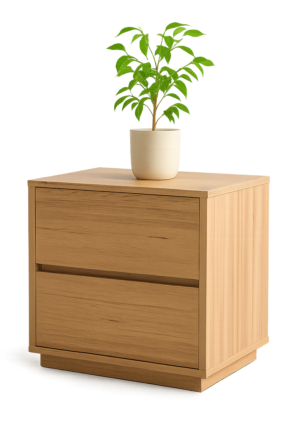 Padernal 2 Drawer Bedside Table - Messmate