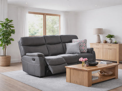 HARISSON 2RR LEATHER RECLINER - AS PICTURED