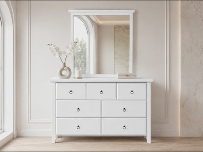 Manilla (AUSSIE MADE) 7 Drawer Dressing Table With Mirror - Assorted Painted Colours