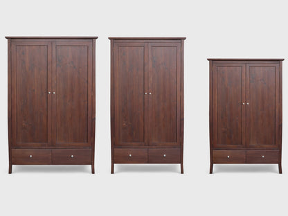 Monteray (AUSSIE MADE) 2 Door / 2 Drawer Wardrobe Collection - Assorted Stained Colours