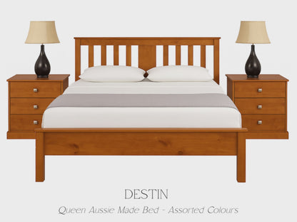 SINGLE DESTIN (AUSSIE MADE) BED  - ASSORTED COLOURS