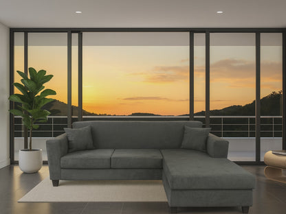 Martha (AUSSIE MADE) (MODEL-3-1-18-25) 3 Seater Chaise - Micro Suede - Choice Of Colours