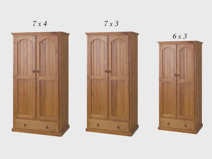 Clio (AUSSIE MADE) 2 Door / 1 Blanket (DEEP) Drawer Wardrobe Collection - Assorted Stained Colours