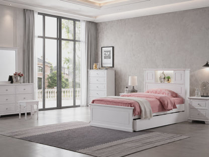 King Single Innovation Front Panel Lift Bed (MODEL:155) - Ivory White