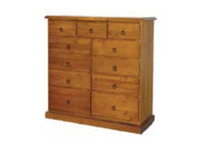 SHILDON 11 DRAWER TALLBOY - BLACKWOOD OR WALNUT