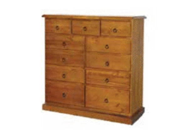 SHILDON 11 DRAWER TALLBOY - BLACKWOOD OR WALNUT