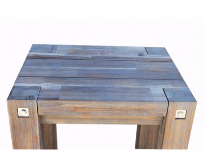 DELANEY WOODEN STURDY STOOL - GREY