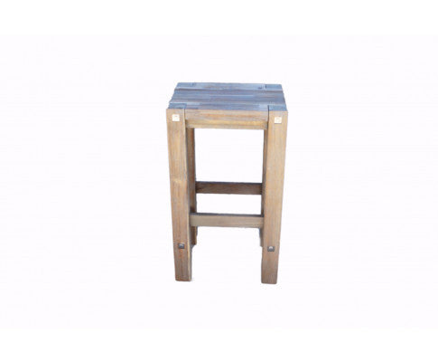 DELANEY WOODEN STURDY STOOL - GREY
