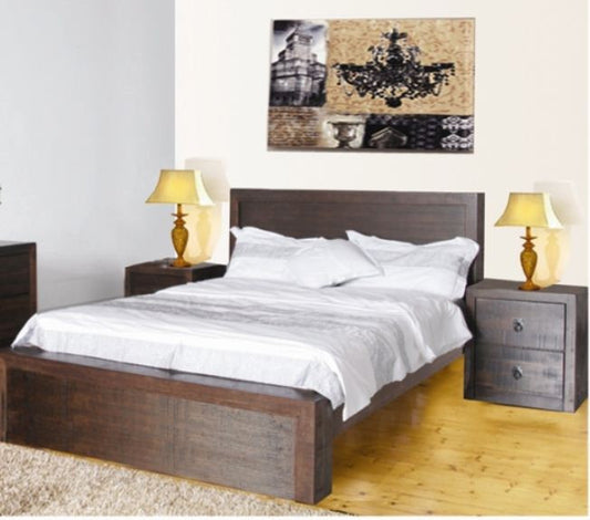 ASIDA QUEEN 3 PIECE BEDROOM SUITE (AUSSIE MADE) - TASSIE OAK COMBINATION - ASSORTED COLOURS