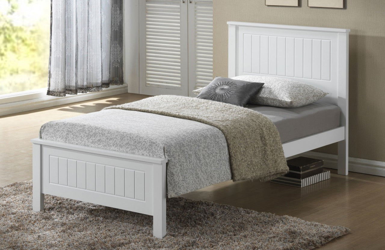 Quincy Single Or King Single 3 Piece (BEDSIDE) Bedroom Suite - White