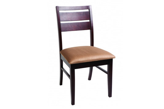 RIANNE FABRIC UPHOLSTERED DINING CHAIR - WENGE / MOCHA
