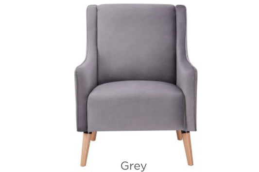 Rosie Fabric Upholstered Armchair - Grey