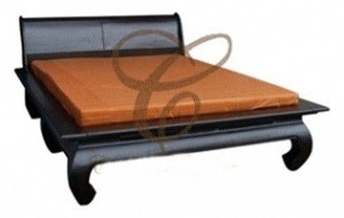 SHANGHAI QUEEN  (BS 000 OL QS)  3 PIECE BEDSIDE BEDROOM SUITE  WITH OPIUM LEGS - CHOCOLATE