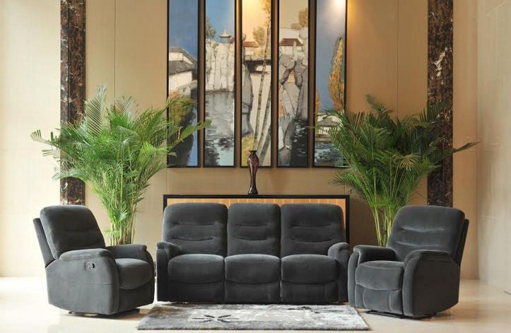 SHERRY 2RR+R+R FABRIC RECLINER SUITE - ASSORTED COLOURS